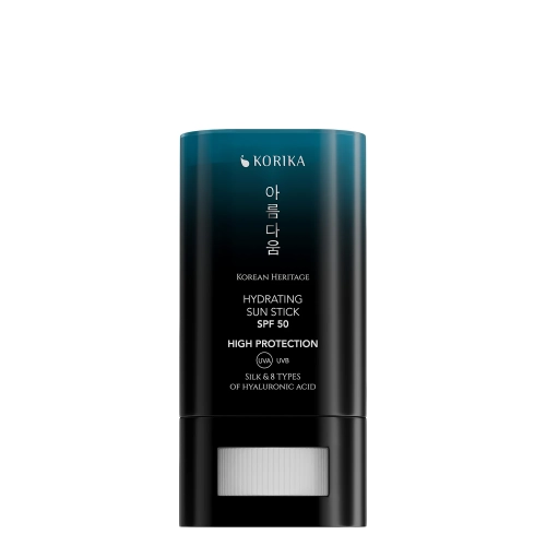 KORIKA - Korean Heritage Silk & 8 Types of Hyaluronic Acid Hydrating Sun Stick SPF 50 – Feuchtigkeitsspendender Sonnenschutzstift für das Gesicht – 20 g