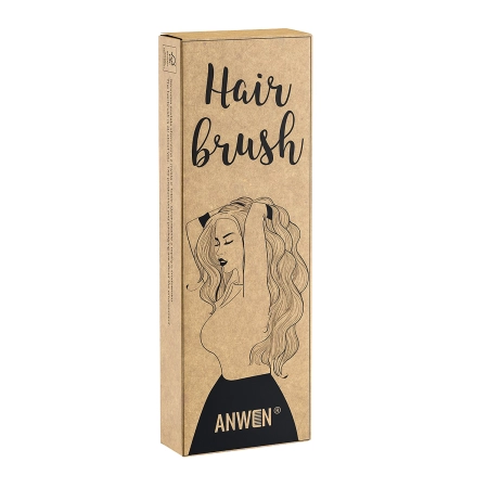 Anwen - Hairbrush - Holzhaarbürste mit lila Nadeln