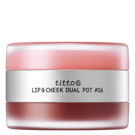 titto - Lip & Cheek Dual Pot - Duo für Lippen und Wangen - #06 Dry Rose/Veiled Rosy - 10g