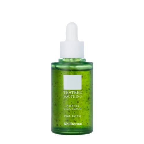 WellDerma - Herb Tox Cica Serum - Feuchtigkeitsspendendes und linderndes Gesichtsserum - 50ml