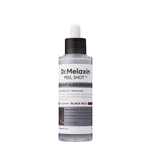 Dr.Melaxin - Peel Shot Exfoliating Black Rice Ampoule - Peeling Ampulle mit Reiskleie Wasser - 80ml