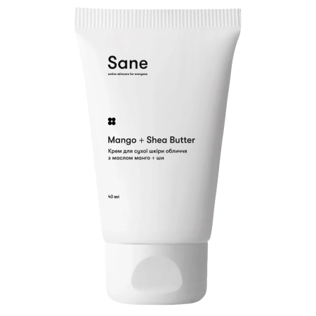 Sane - Mango + Shea Butter - Creme für trockene Haut mit Mangobutter und Sheabutter - 40ml