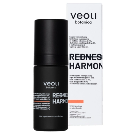 Veoli Botanica - Redness Harmony - Lindernde und stärkende leichte Creme für zu Rötungen neigende Haut - 30ml