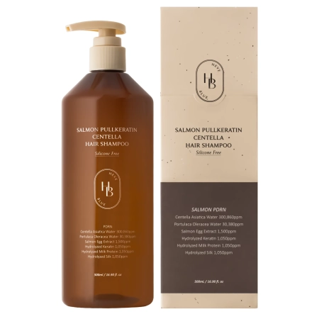 HEVEBLUE - Salmon PullKeratin Centella Hair Shampoo - Regenerierendes Haarshampoo - 500 ml