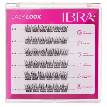 Ibra Makeup - Selbstklebende Wimpernbüschel - Easy Look - 3mm