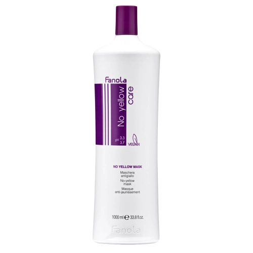Fanola - No Yellow Mask - Maske für blondes Haar zur Neutralisierung von Gelbstichen - 1000ml