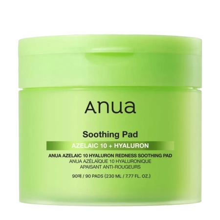 Anua - Azelaic 10+ Hyaluron Redness Soothing Pad - Lindernde Gesichtspads - 230ml/90Stk