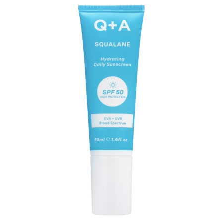 Q+A - Squalane SPF50 Hydrating Facial Sunscreen - Feuchtigkeitsspendende Sonnencreme für das Gesicht mit Squalan und SPF 50 - 50 ml