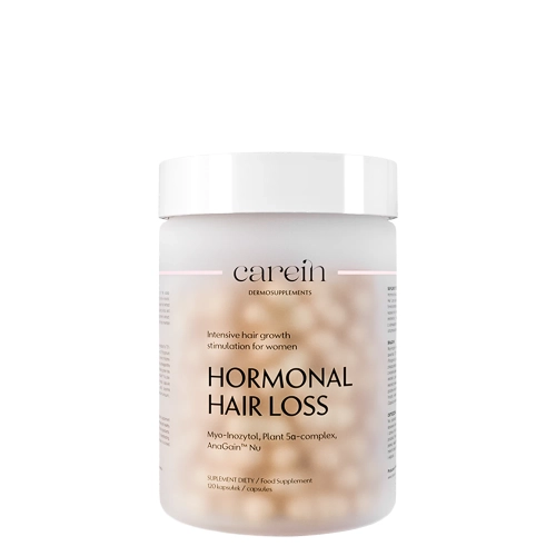 Carein - Hormoneller Haarausfall - Dermosupplement - Hormonell bedingter Haarausfall - 120 Kapseln