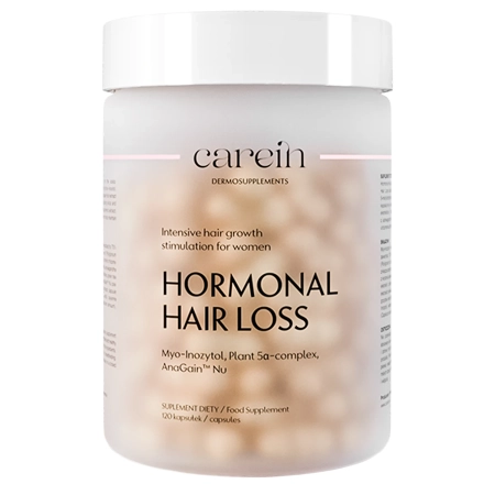 Carein - Hormoneller Haarausfall - Dermosupplement - Hormonell bedingter Haarausfall - 120 Kapseln