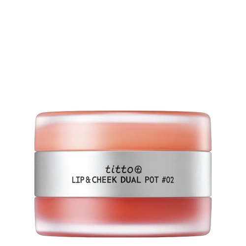 titto - Lip & Cheek Dual Pot - Duo für Lippen und Wangen - #02 Juicy Smile/Beach Sunny Girl - 10g