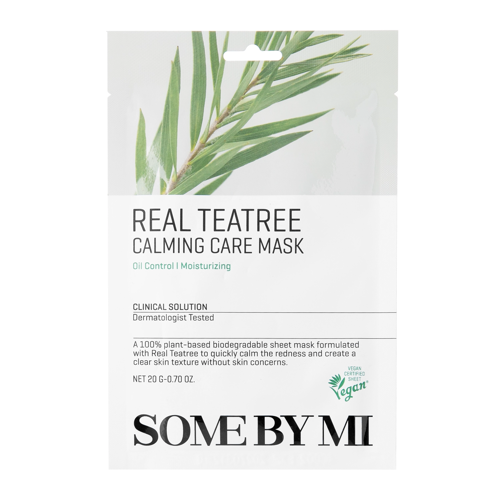 Some By Mi - Real Teatree Calming Care Mask - Lindernde Tuchmaske- 20g