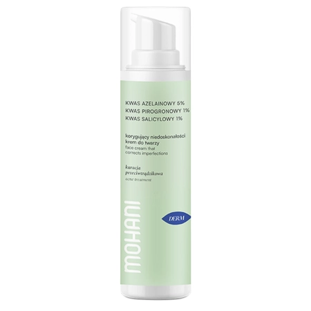 Mohani - Korrekturcreme für zu Akne neigende Haut - mit 5 % Azelainsäure, 1 % Pyroglutaminsäure und 1 % Salicylsäure – 50 ml