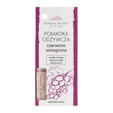 Natural Secrets - Schützender Lippenpflegestift - Rote Traube - 3,5g  