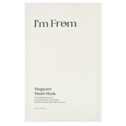I'm From - Mugwort Sheet Mask - Lindernde Tuch-Maske mit Mugwort-Extrakt - 1pc/23ml