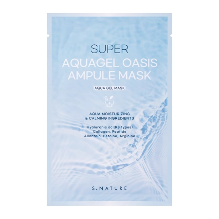 S.Nature - Super Aquagel Oasis Ampule Mask - Feuchtigkeitsspendende Tuchmaske für das Gesicht - 1pc/30ml