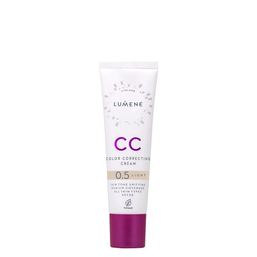 Lumene – CC Color Correcting Cream SPF 20 – Korrigierende CC-Foundation – 0,5 Light – 30ml