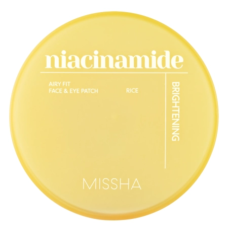 Missha - Airy Fit Niacinamide Brightening Face & Eye Patch - Aufhellende Hydrogel-Pads mit Niacinamid - 60 Stück