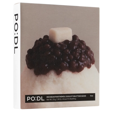 PO:DL - Red Bean Panthenol Coolfit Gel-Masken-Set - Set mit beruhigenden Gel-Gesichtsmasken - 4 x 33 g