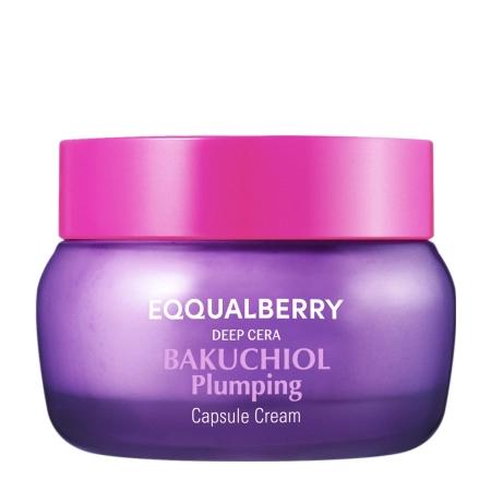 EQQUALBERRY - Bakuchiol Plumping Capsule Cream - Straffende und feuchtigkeitsspendende Gesichtscreme mit Bakuchiol - 50ml