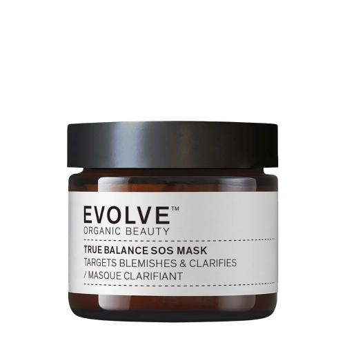Evolve Organic Beauty - True Balance SOS Mask - Tonerdemaske zur Verringerung der Sichtbarkeit von Komparsen - 60ml
