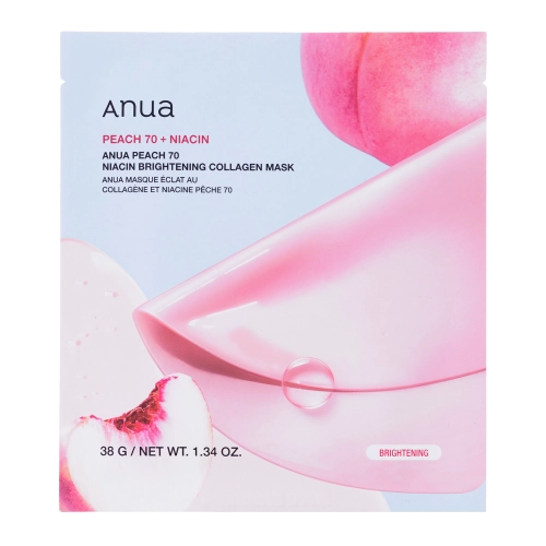 Anua - Peach 70 Niacin Brightening Collagen Mask - Aufhellende Tuchmaske mit Kollagen - 38g