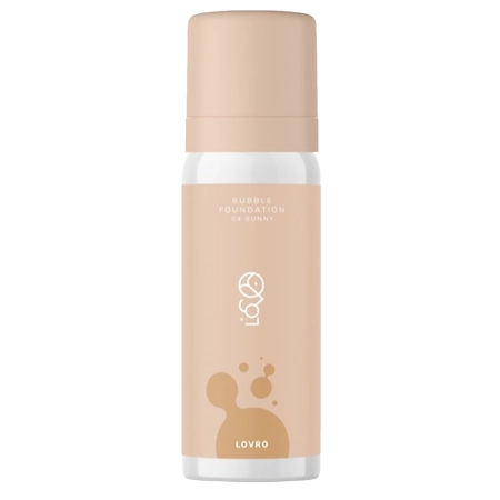 LOVRO – Bubble Foundation – Foundation mit luftiger, strahlender Formel – 04 Sunny – 50 ml 
