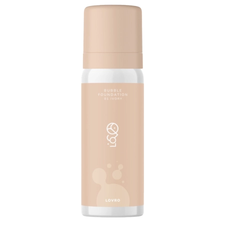 LOVRO – Bubble Foundation – Foundation mit luftiger, strahlender Formel – 01 Ivory – 50 ml 