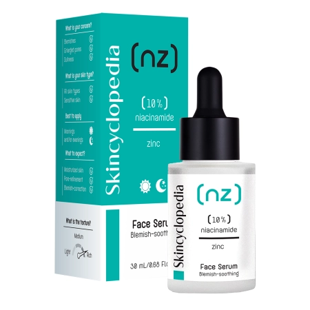 Skincyclopedia - Face Serum 10% Niacinamide + 1% Zinc - Konzentriertes Serum gegen Unreinheiten- 30ml