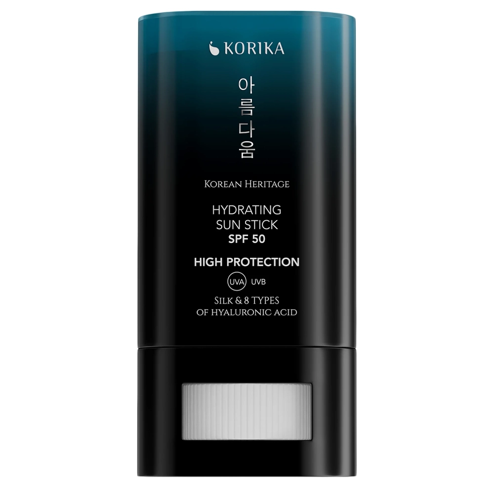 KORIKA - Korean Heritage Silk & 8 Types of Hyaluronic Acid Hydrating Sun Stick SPF 50 – Feuchtigkeitsspendender Sonnenschutzstift für das Gesicht – 20 g