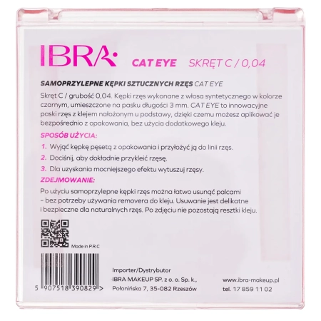 Ibra Makeup - Selbstklebende Wimpernbüschel - Cat Eye - 3 mm