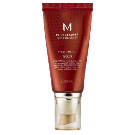 Missha - M Perfect Cover BB Cream SPF42/PA++ - Abdeckende BB-Creme - No.27 Honey Beige - 50ml