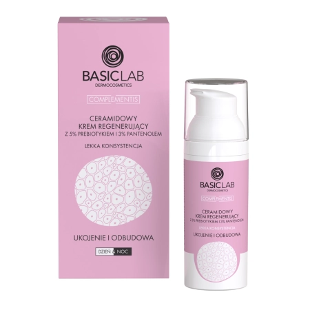 BasicLab - Complementis - Regenerierende Präbiotikum- , Panthenol- und Ceramid-Creme mit  leichter Konsistenz - 50ml