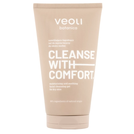 Veoli Botanica - CLEANSE WITH COMFORT - Feuchtigkeitsspendendes und beruhigendes Gesichtsreinigungsgel für trockene Haut - 150ml
