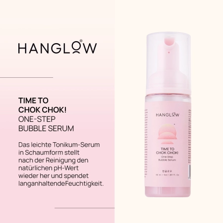 HanGlow - Time to Chok Chok! - One-Step Bubble Serum - Feuchtigkeitsspendendes Schaumserum mit Antioxidantien und Postbiotikum - 50 ml