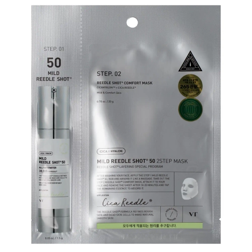 VT Cosmetics - Mild Reedle Shot 50 2Step Mask - Straffende Tuchmaske - 1,5g+20g
