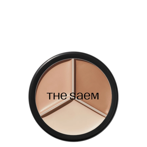 The Saem - Cover Perfection Triple Pot Concealer - Dreifach-Abdeckstift in Palette - 02 Contour Beige - 13,5g