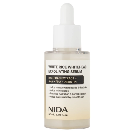 NIDA - White Rice Whitehead Exfoliating Serum - Peeling-Serum für das Gesicht mit Weißreis-Extrakt - 50 ml