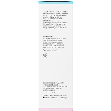 Geek & Gorgeous - Porefectly Clear - Serum mit 2% Salicylsäure und Sarkosin - 30 ml