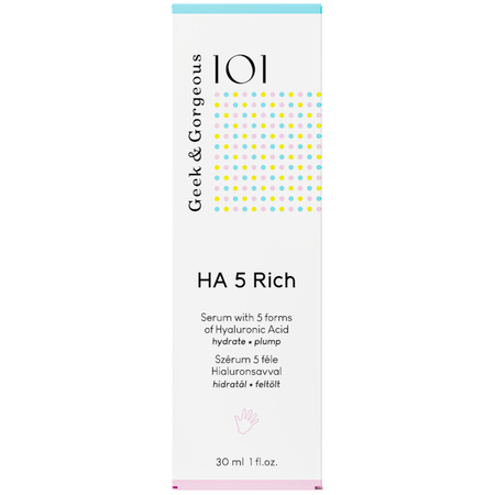 Geek & Gorgeous - HA 5 Rich - Serum mit 5 Formen von Hyaluronsäure für trockene und dehydrierte Haut - 30 ml