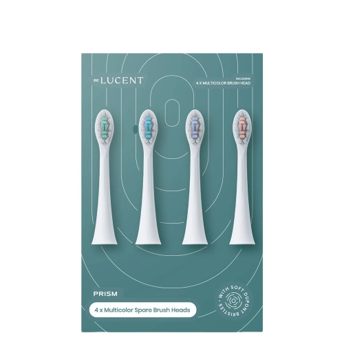 Be Lucent - Prism Toothbrush Heads - Austauschbare Bürstenköpfe - Multicolor - 4 Stück