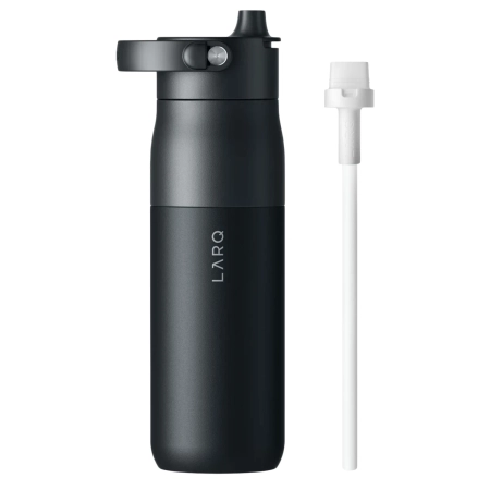 LARQ - Bottle Swig Top - Thermoflasche mit Strohhalm - Obsidian Black - 1L