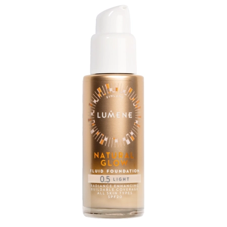 Lumene – Natural Glow Fluid Foundation LSF20 – Aufhellende Foundation – 0,5 Light – 30ml