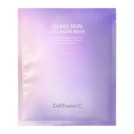 Cell Fusion C – Glass Skin Collagen Masks – Set Glättender Hydrogel-Masken mit Glass Skin-Effekt – 5x35g