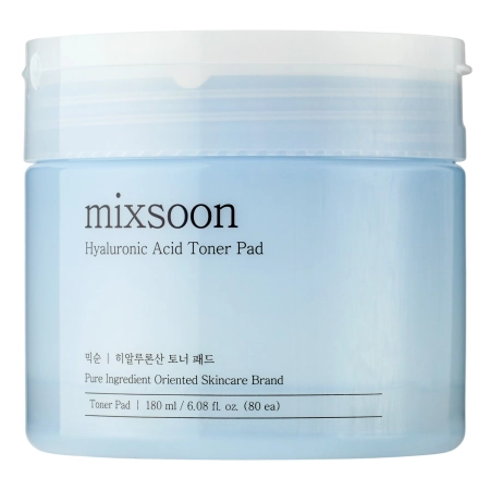 Mixsoon - Hyaluronic Acid Toner Pad - Feuchtigkeitsspendende Gesichtspads - 180ml/80Stück.