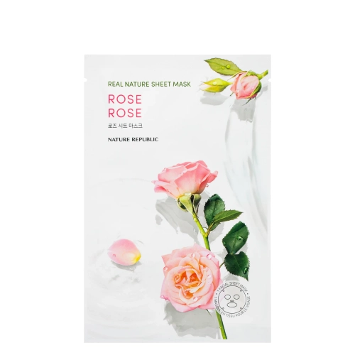 Nature Republic - Real Nature Rose Sheet Mask - Tuchmaske mit Rose - 1 Stk./23 ml