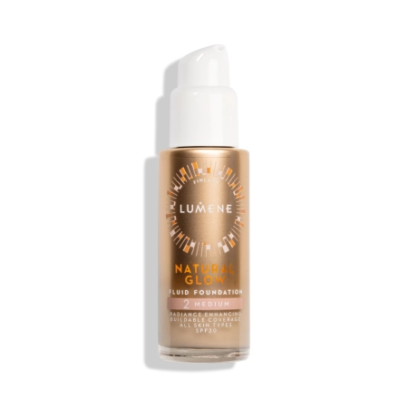 Lumene - Natural Glow Fluid Foundation SPF 20 - Illuminierende Foundation - 2 Medium - 30ml