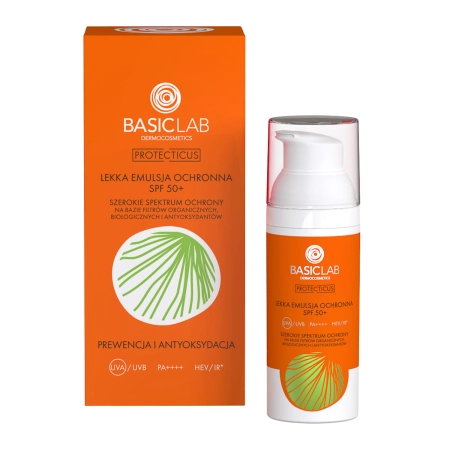 BasicLab - Protecticus - Prävention und Antioxidans - Leichte Schutzemulsion SPF50+ - 50ml