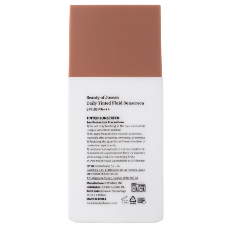 Beauty of Joseon - Daily Tinted Fluid Sunscreen #MY210 - Getöntes Sonnenfluid - 50 ml
