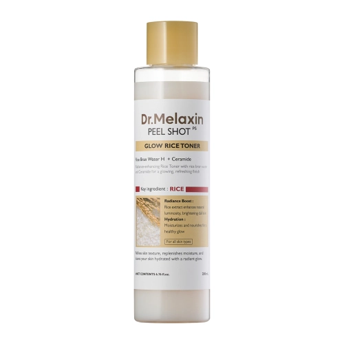 Dr.Melaxin - Peel Shot Glow White Rice Toner - Aufhellendes Gesichtswasser mit Reiskleie Wasser - 200ml
